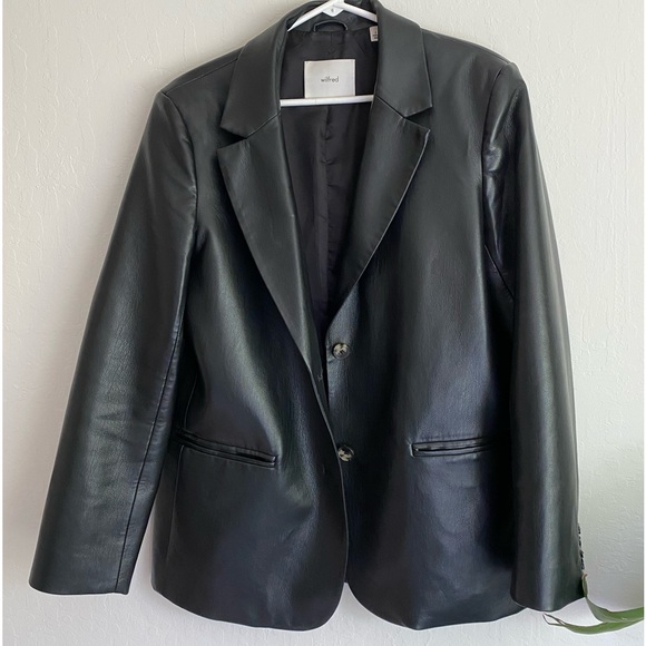 (SOLD) Leather Blazer Jacket - Picture 1 of 3